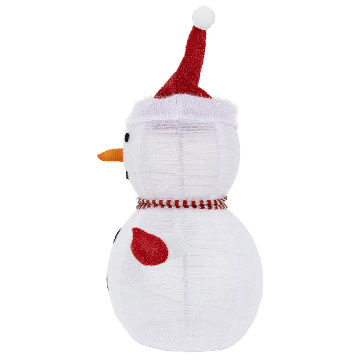 WEIHNACHT Schneeman - Rot, Kunststoff (58/68/32cm) - ECD-Germany