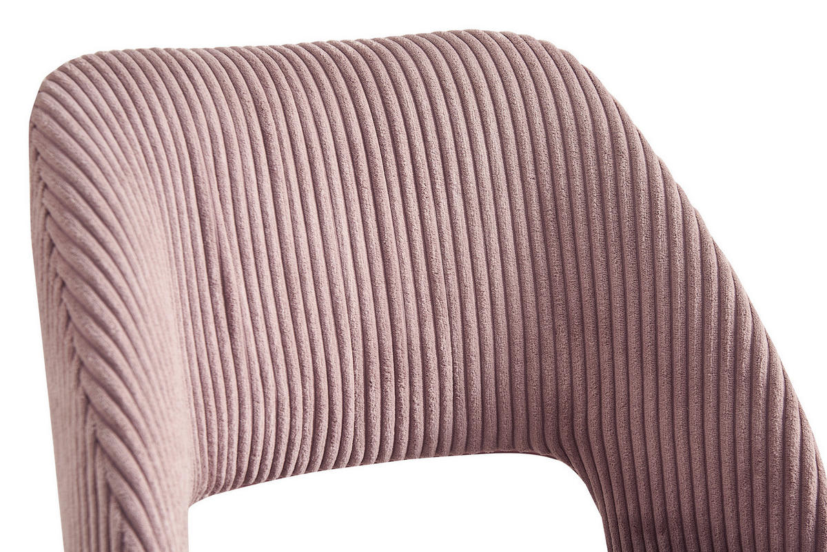 STUHL VICKY Rosa 2 Stück - Rosa, Textil/Metall (53/80/57cm) - B&D Home