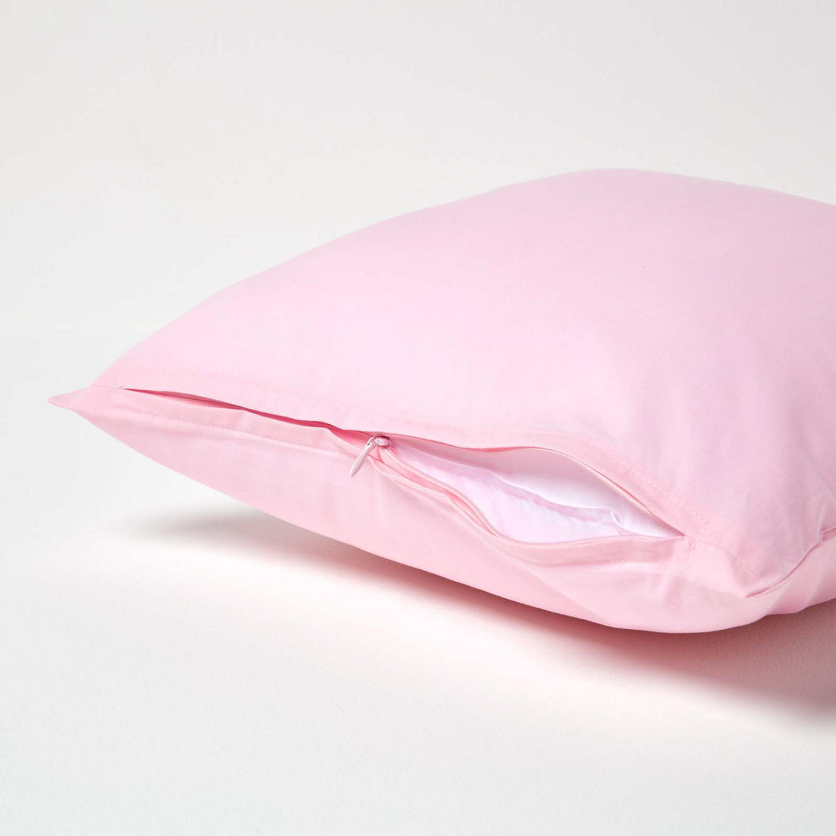 KISSENBEZUG Perkal, Ägyptische Baumwolle, Fadendichte 200 - Rosa, Textil (40/40cm) - Homescapes