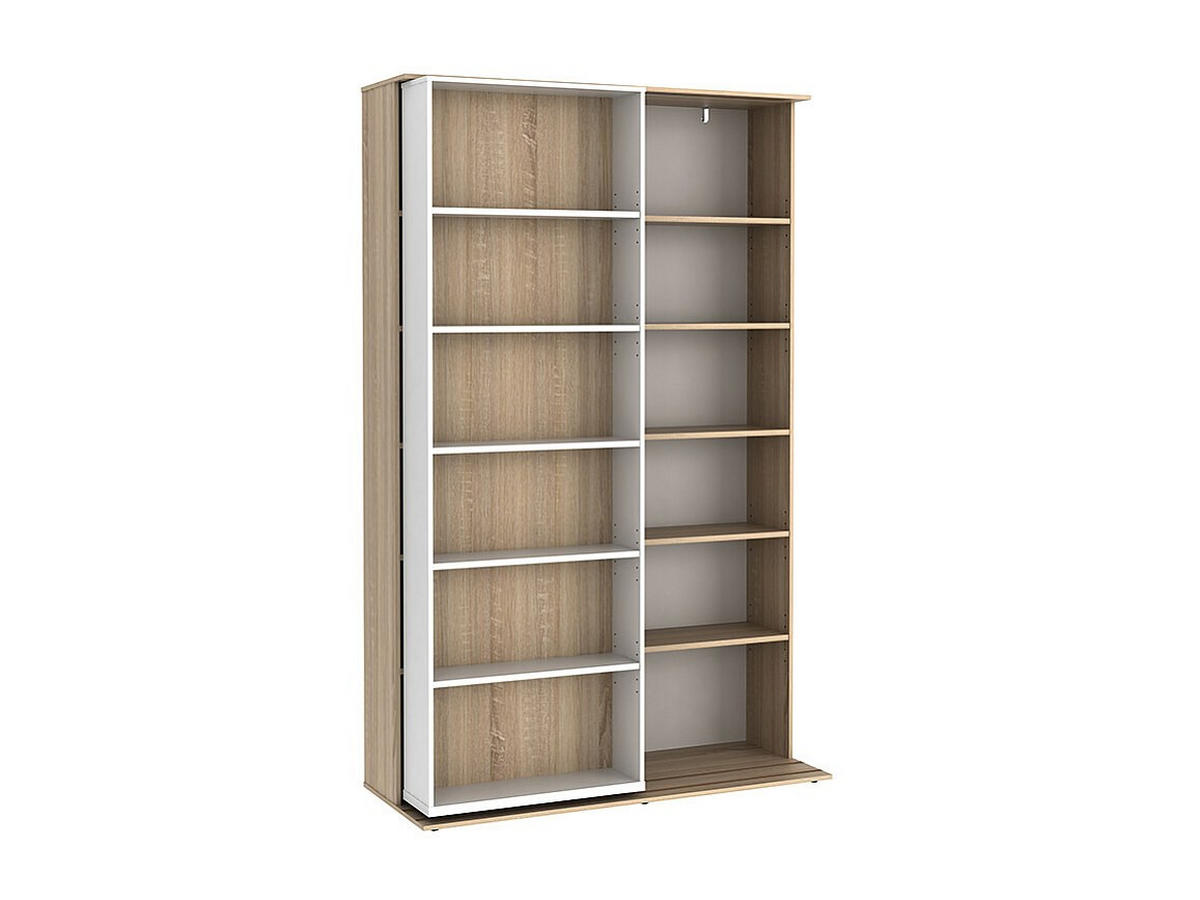 BÜCHERREGAL - 116.6 cmcm x 46 cmcm - Holz, Platte - Naturfarben Hell, Weiß - PRALI - Naturfarben/Weiß, Holz (116.6/185/46cm) - Vente-Unique