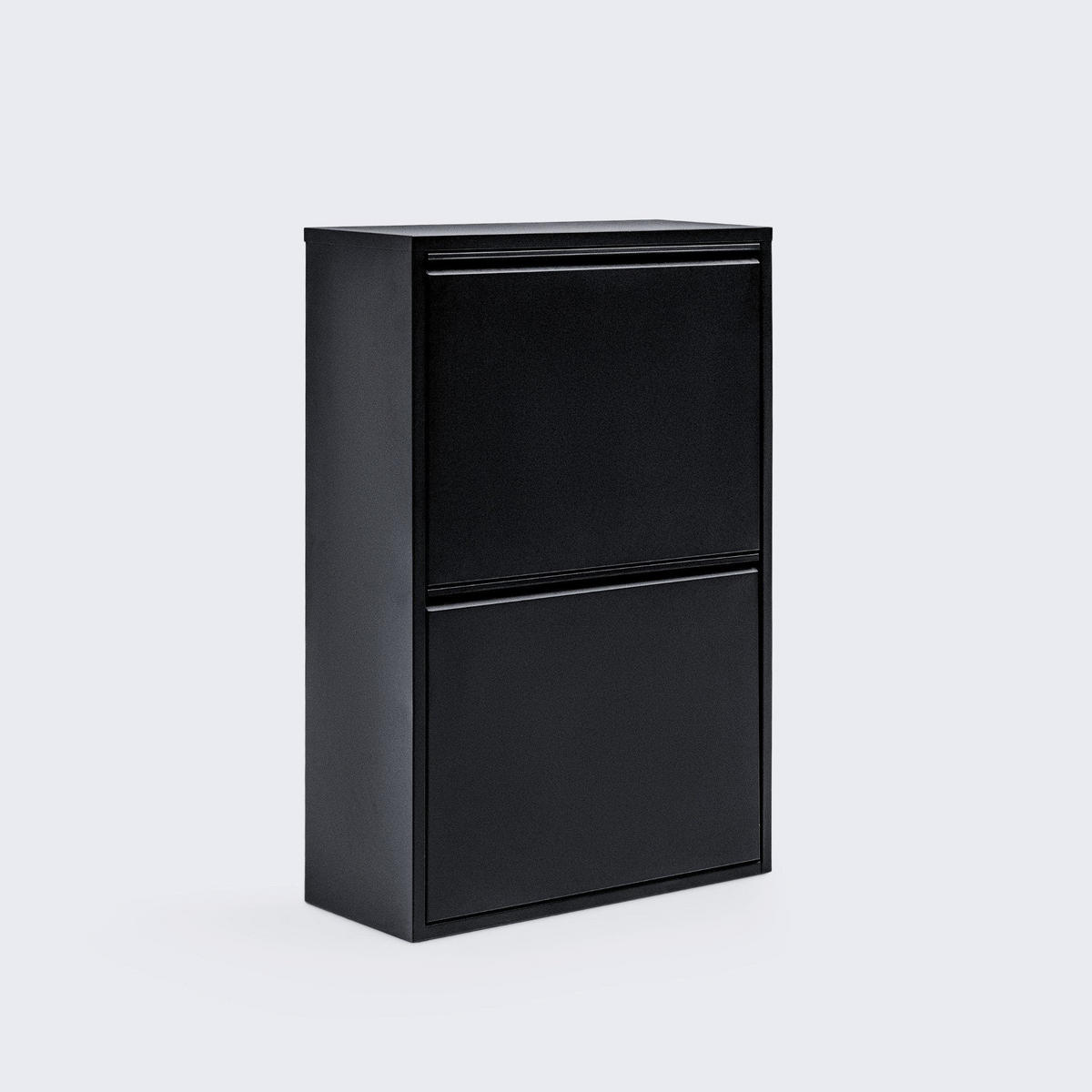 MÜLLEIMER 4 Fach Schwarz Mülltrennsystem aus Metall - Schwarz, Metall (62/92/25cm) - Gowoll