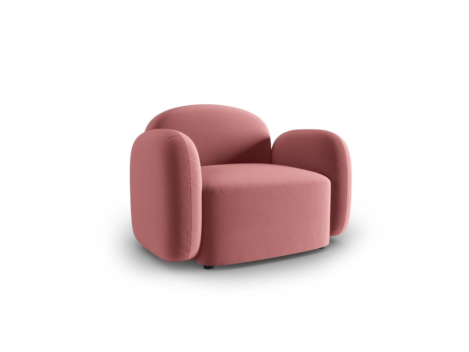 SESSEL Blair aus Samt lachs - Pink, Textil (87/80/119cm) - Micadoni