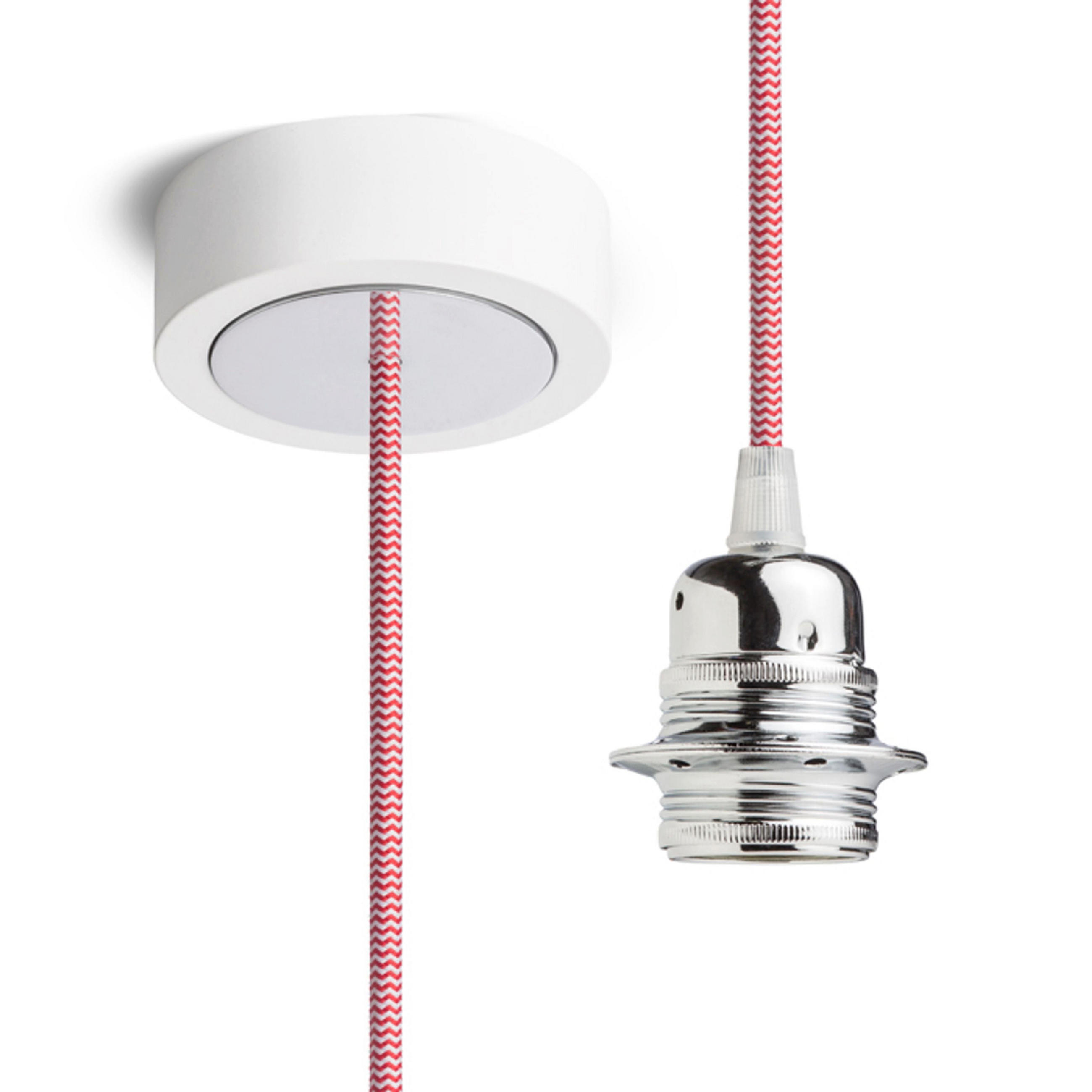 PENDELLEUCHTE HEX white metal 15 W - Weiß, Metall (8/8/27cm) - Rendl