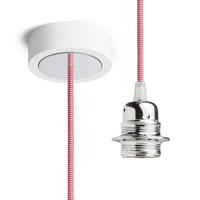 PENDELLEUCHTE HEX white metal 15 W - Weiß, Metall (8/8/27cm) - Rendl