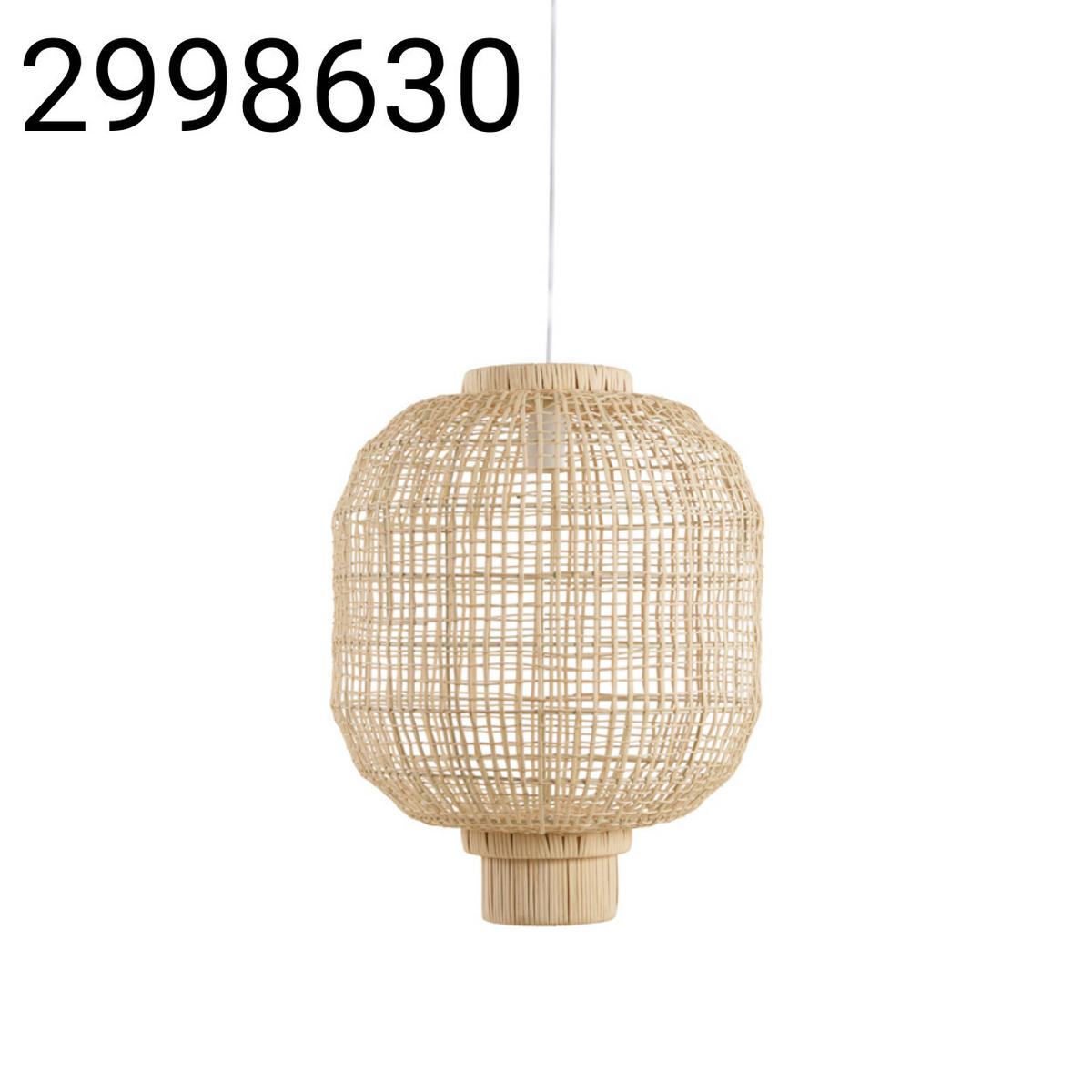 HÄNGELAMPE Dorzan - Braun - 42/42/53.5 cm - Braun, Naturmaterialien (42/42/53.5cm) - Light & Living