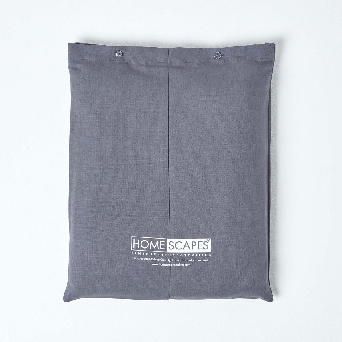 LEINEN-SPANNBETTLAKEN extra hoch, 60% Leinen & 40% Baumwolle - Dunkelgrau, Textil (90/190cm) - Homescapes