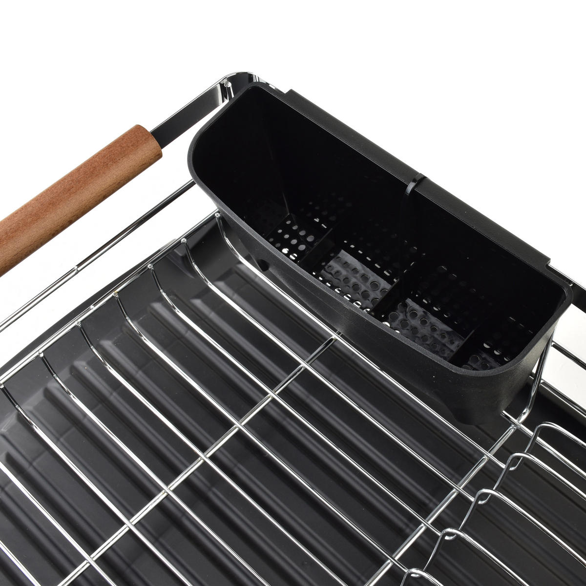 GESCHIRRABTROPFKORB Basic Schwarz 44/32/14 cm Metall - Silberfarben, Metall (32/14/44cm) - Mondex