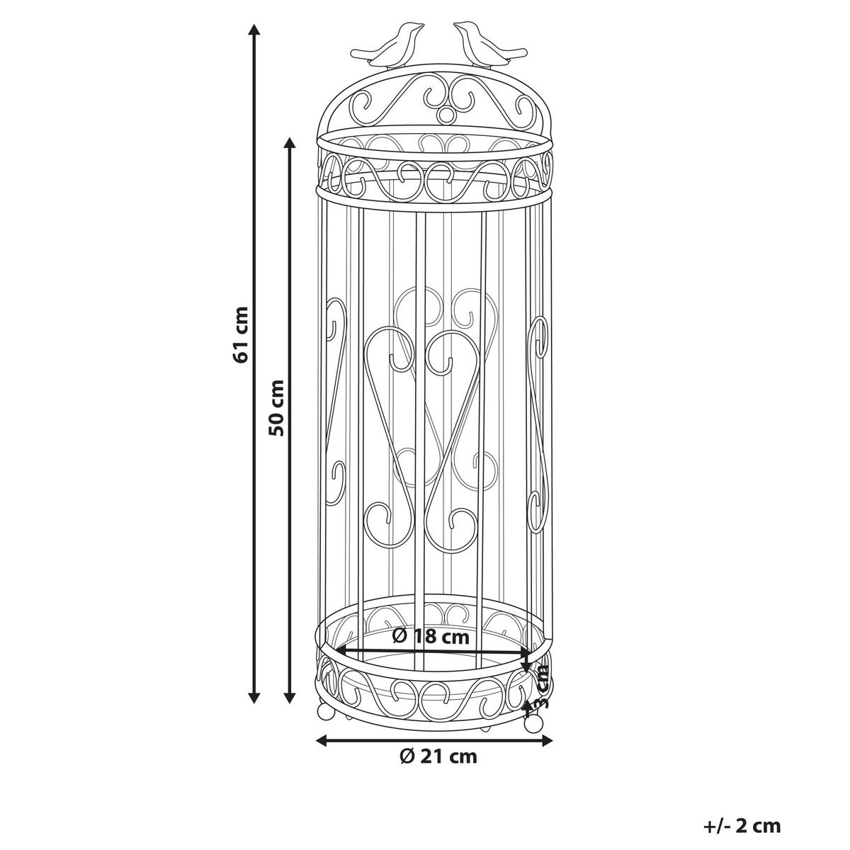 SUPORT PENTRU UMBRELĂ metal negru Amboise - negru, metal (21/61/21cm) - Beliani
