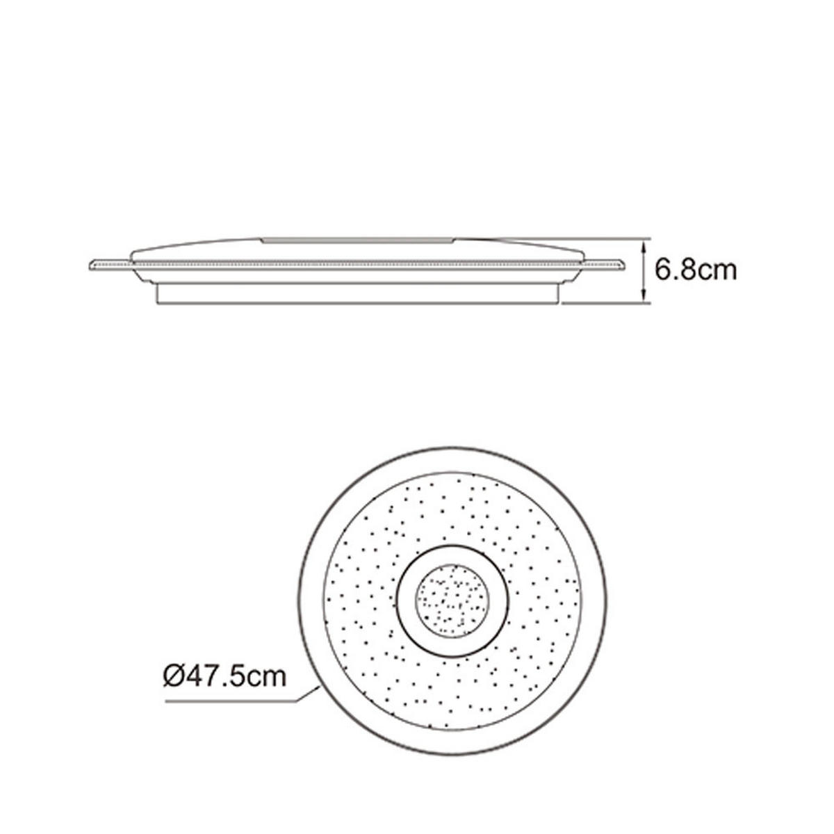 LED DECKENLEUCHTE Metall Weiß - Weiß, Metall (47.5/47.5/5.7cm) - Globo Lighting