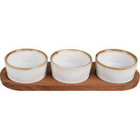 SERVIERSCHALEN Set - Braun, Holz (6/10.5/30cm) - Excellent Houseware