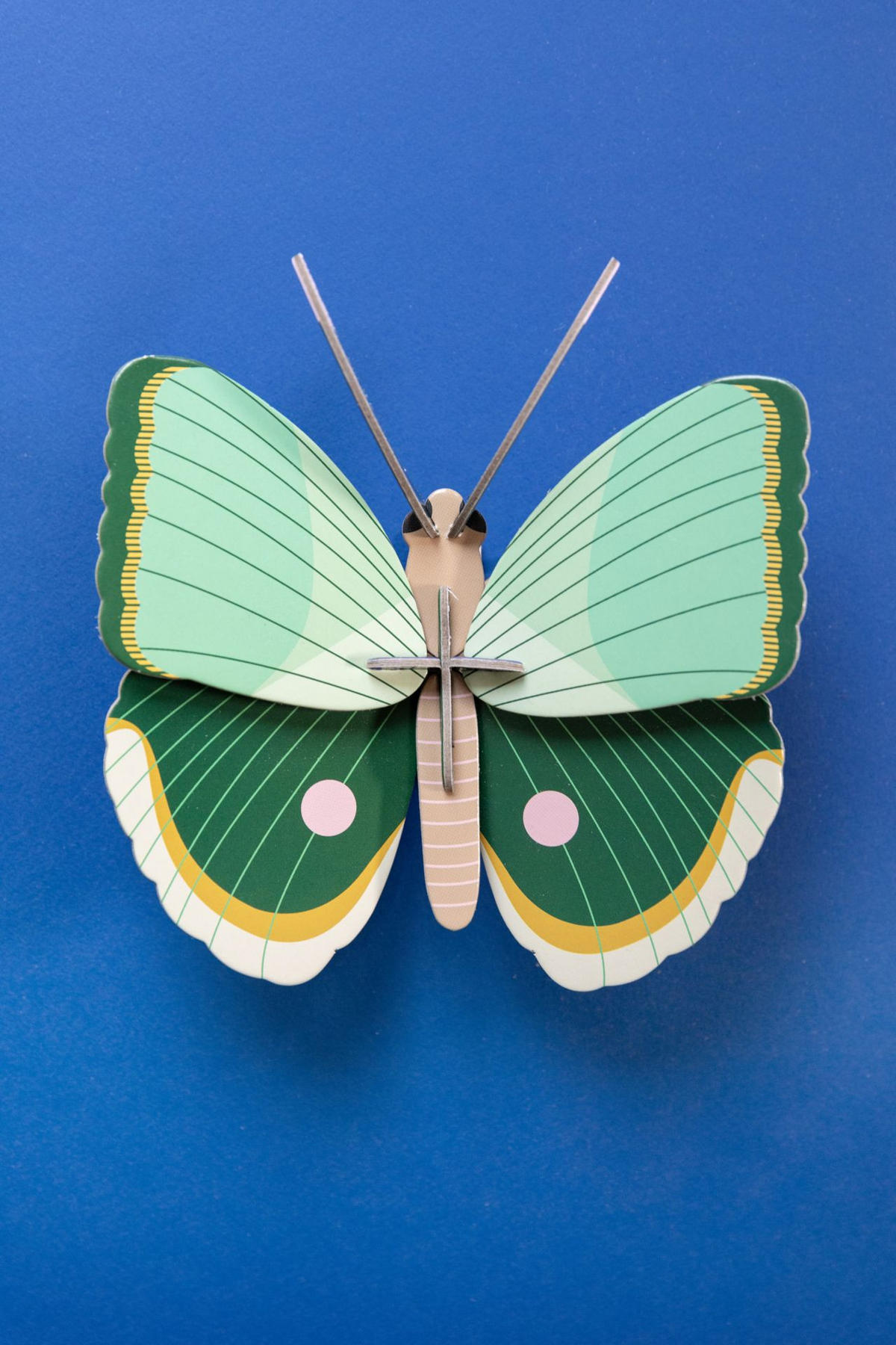 WANDDEKO Jade-Schmetterling 5/14 cm - Multicolor, Wellpappe (5/14/14cm) - KUNSTLOFT