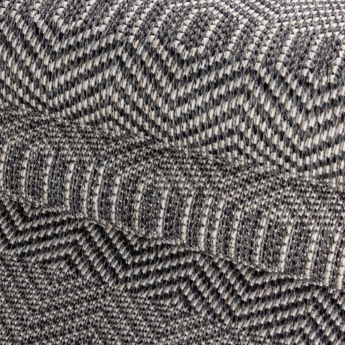 TEPPICH Outdoor Flachgewebe Boho Polypropylen Balkon Grau Läufer 80x150 - Grau, Textil (80/150cm) - KADIMA DESIGN