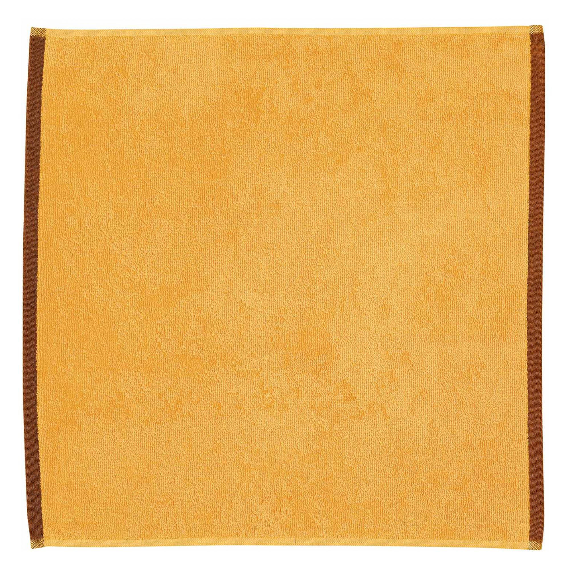 ZWEIFARBIGES HANDTUCH Cara sonnenblumengelb 50 x 50 cm - Gelb, Textil (50/50cm) - Winkler