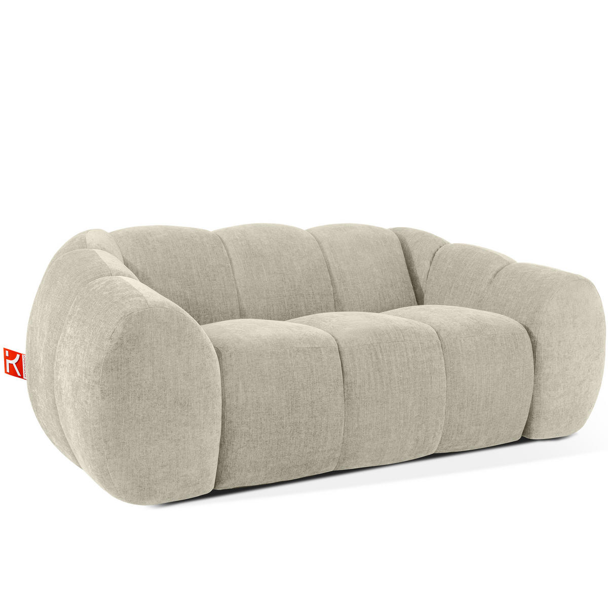 2-SITZER SOFA FLAVA, Ecru - Ecru, Holz/Holzwerkstoff (200/76/100cm) - KONSIMO®
