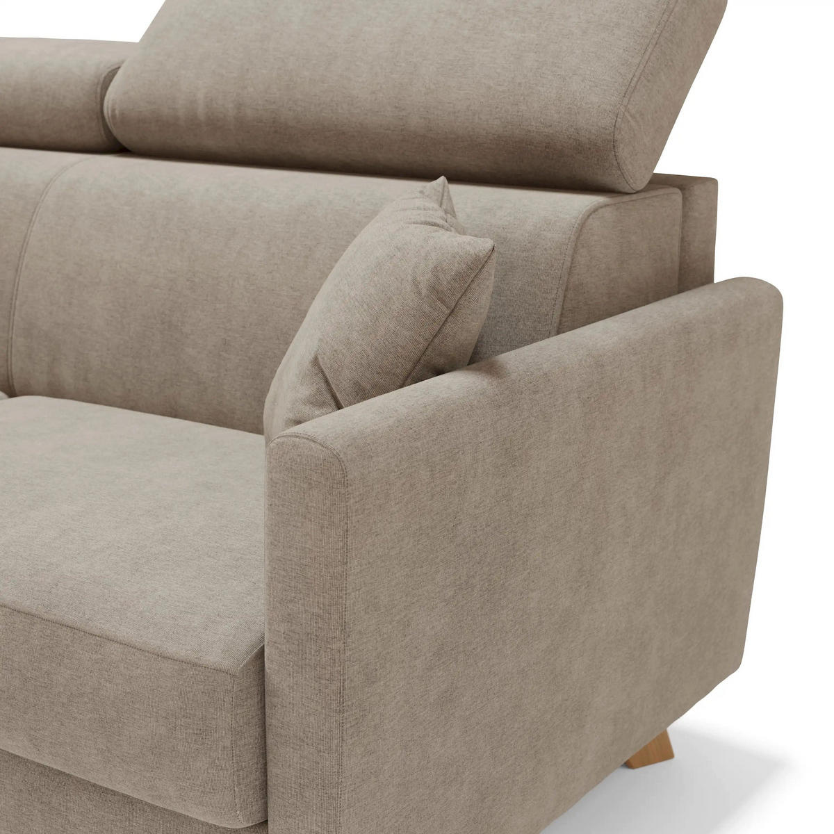 SCHLAFSOFA Francy - Beige, Metall (200/92/97cm) - Divani.store