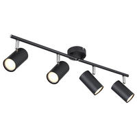 DECKENLEUCHTE Metall Schwarz Matt - Schwarz, Metall (60/8/14.5cm) - Globo Lighting