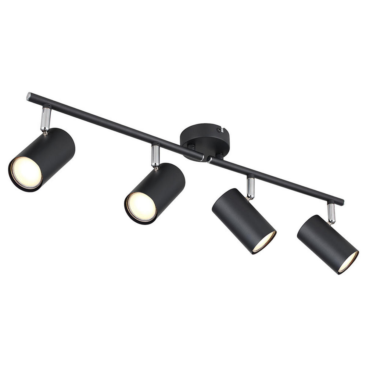 DECKENLEUCHTE Metall Schwarz Matt - Schwarz, Metall (60/8/14.5cm) - Globo Lighting