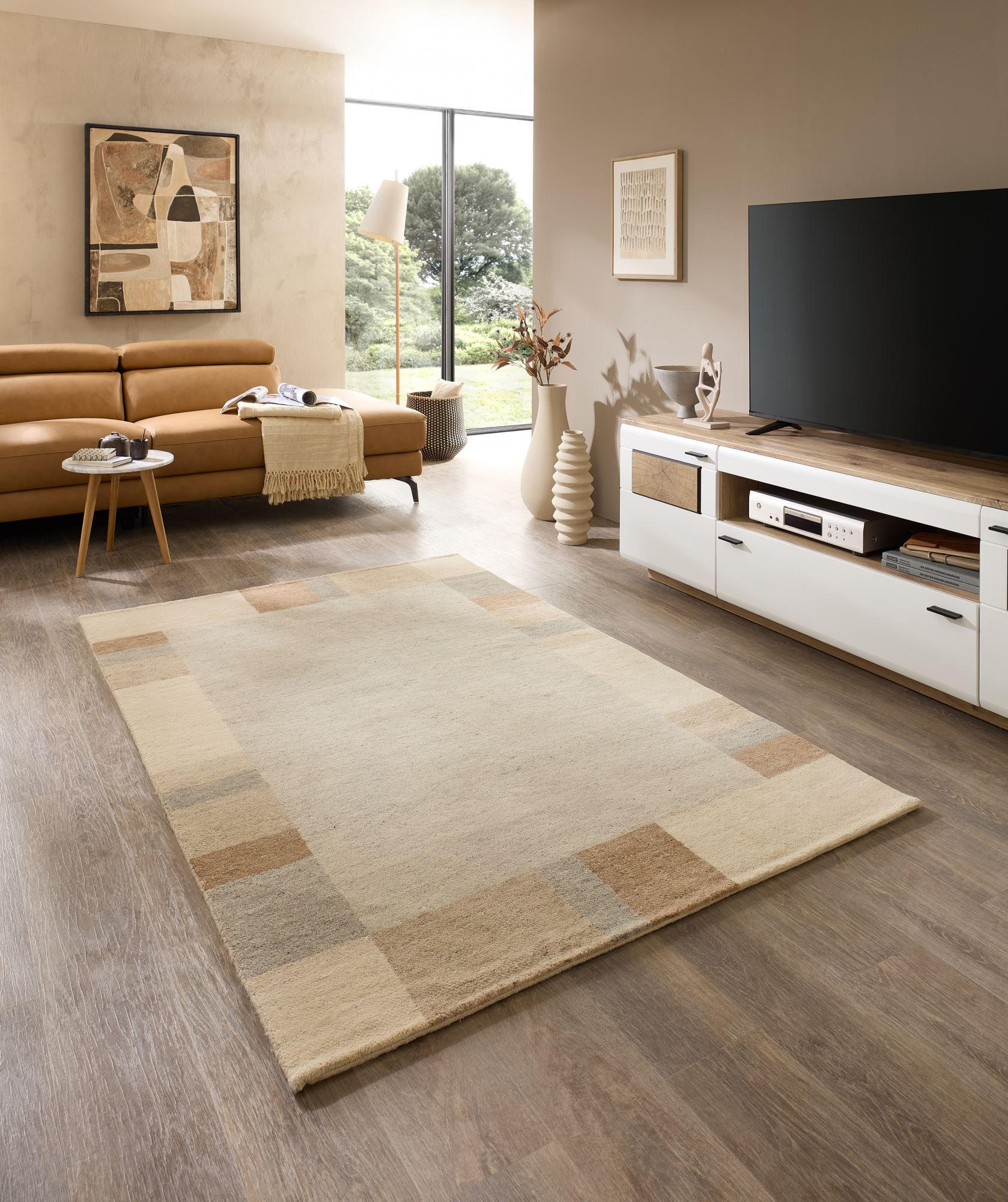 WOLLTEPPICH Terra 120x180 cm - Grau, Textil (120/180cm) - Natur Pur