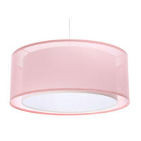 HÄNGELEUCHTE Rosa 50/20 cm - Pink/Weiß, Kunststoff (50/1.2/20cm) - ONZENO
