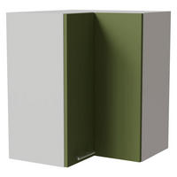 ECKHÄNGESCHRANK Brerra W12/60 Weiß / RAL 6025 farngrün Matt 60 / 60 / 72cm - Weiß/Grün, Holz/Holzwerkstoff (60/72/60cm) - Feldmann-Wohnen