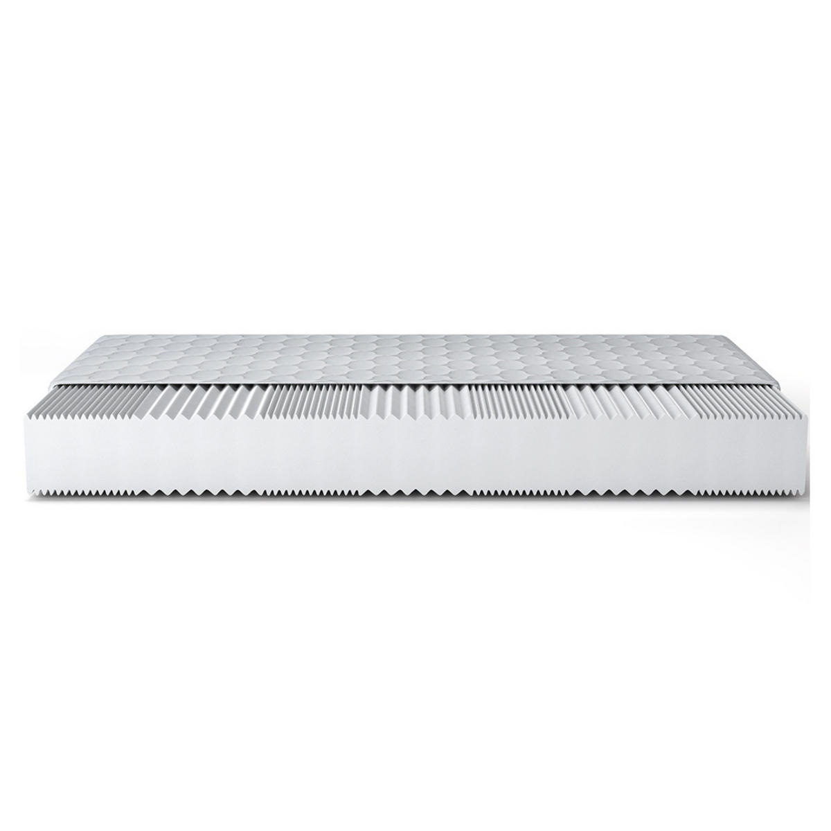 MATRATZE 7-Zonen H3 140x200 - Weiß, Naturmaterialien (140/200cm) - Home Collective