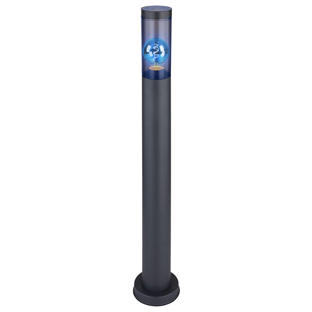 LED STEHLEUCHTE Edelstahl Anthrazit - Anthrazit, Metall (7.6/7.6/80cm) - Globo Lighting