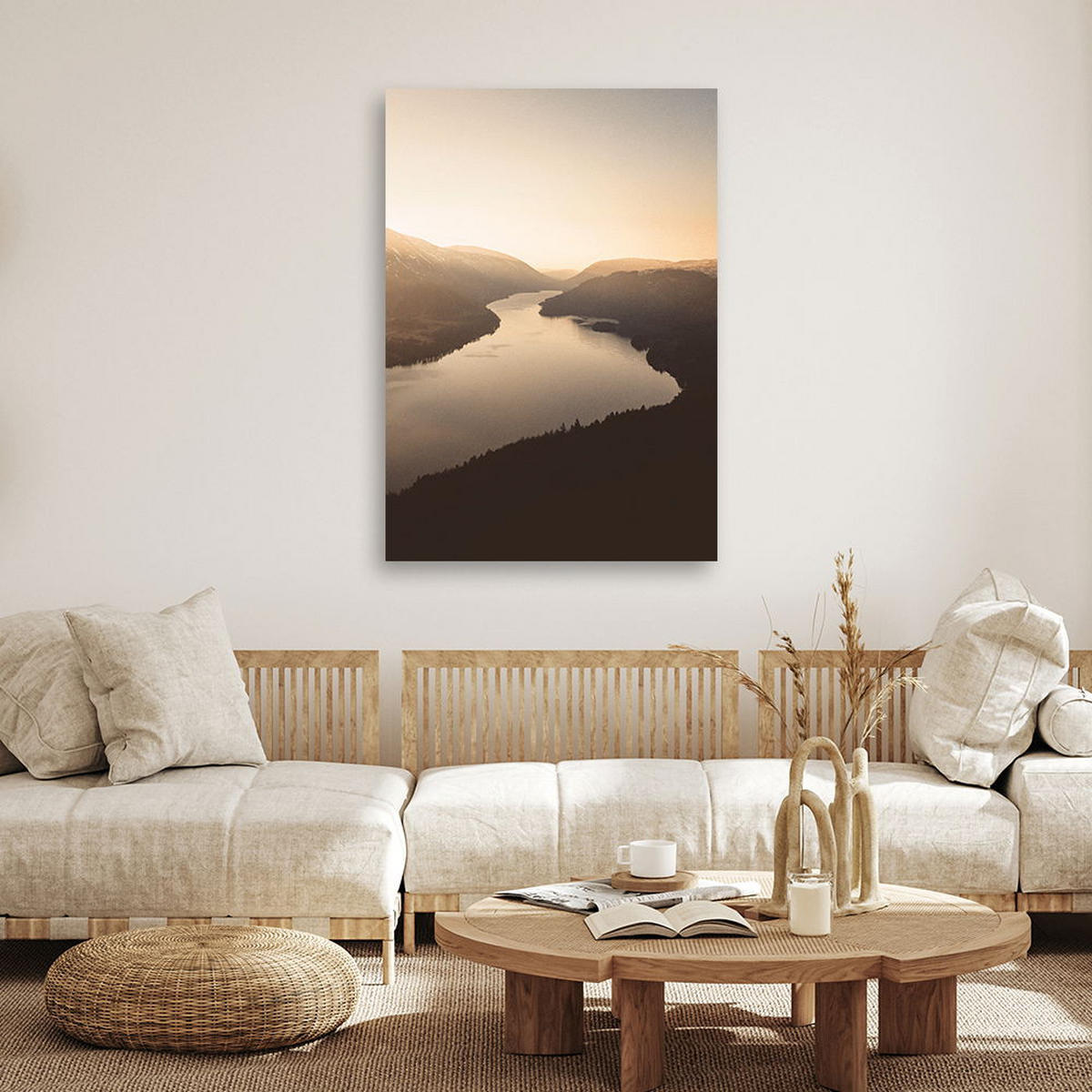 KUNSTDRUCK Beige 70/100 cm - Beige, Textil (70/100cm) - KUNSTLOFT
