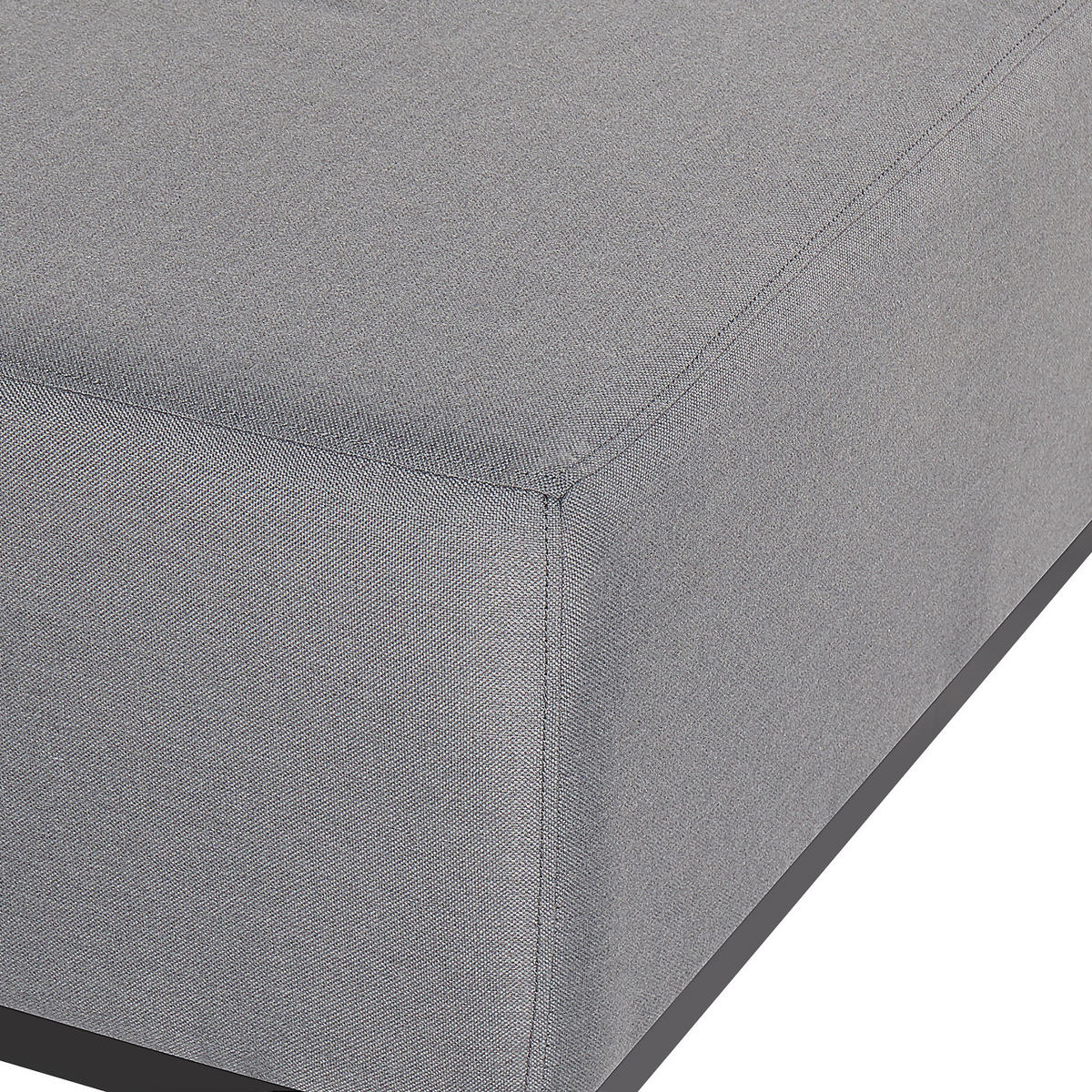 OTTOMANE Rovigo 83/83/38 cm - Grau, Kunststoff/Textil (83/38/83cm) - Beliani