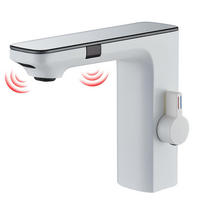 WASCHTISCHARMATUR Touchsensor LED Temperaturanzeige Weiß - Weiß, Metall (18/15.5/4.5cm) - Kaket