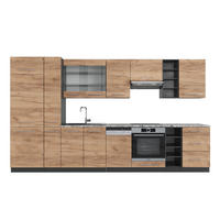 KÜCHENZEILE Fame-Line Goldkraft Eiche/Anthrazit 355 cm ohne AP - Anthrazit/Eiche Wotan, Holzwerkstoff (355/81.6/46cm) - Vicco