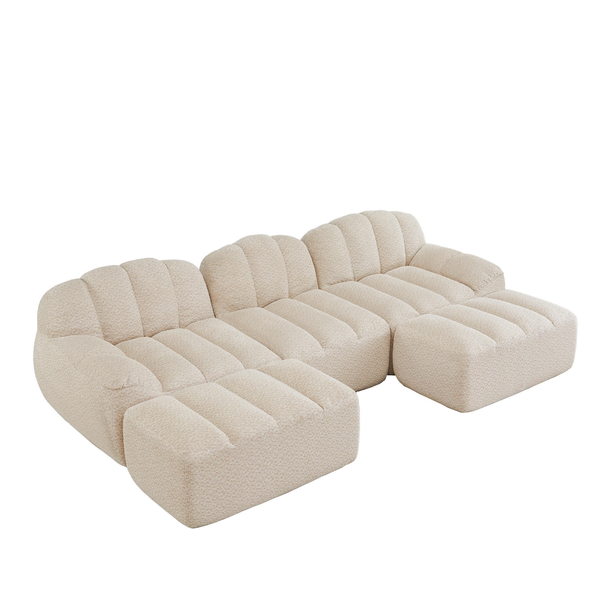 Meubliv Sofa Beige 165x79x288.1 cm