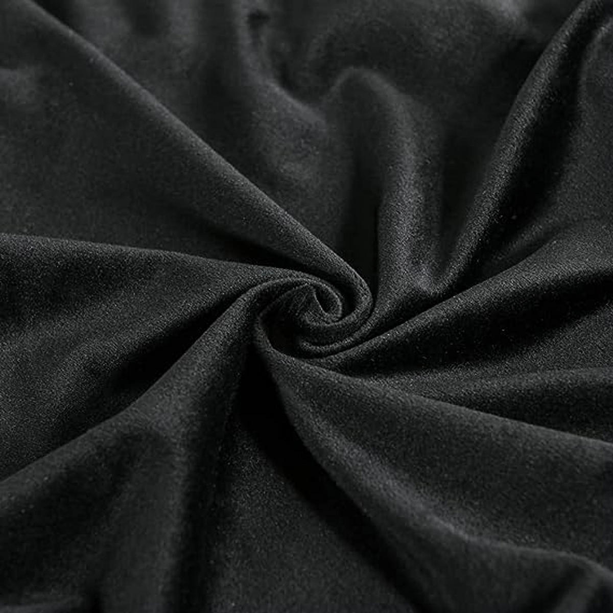 OHRENSESSEL ÜBERZUG Einfarbig Samt 2-Teilig - Schwarz, Textil (92/80cm) - Kaket