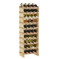 WEINREGAL NAVARRA aus Holz 135x46x28cm 40 Flaschen auf 10 Ebenen Natur unbehandelt - Naturfarben, Holz (46/135/28cm) - PROREGAL
