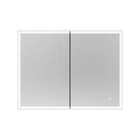 LED-SPIEGEL EVE - Farbe: Schwarz, Größe: 100 x 80 cm - Schwarz, Metall (100/80/13.3cm) - Home Deluxe