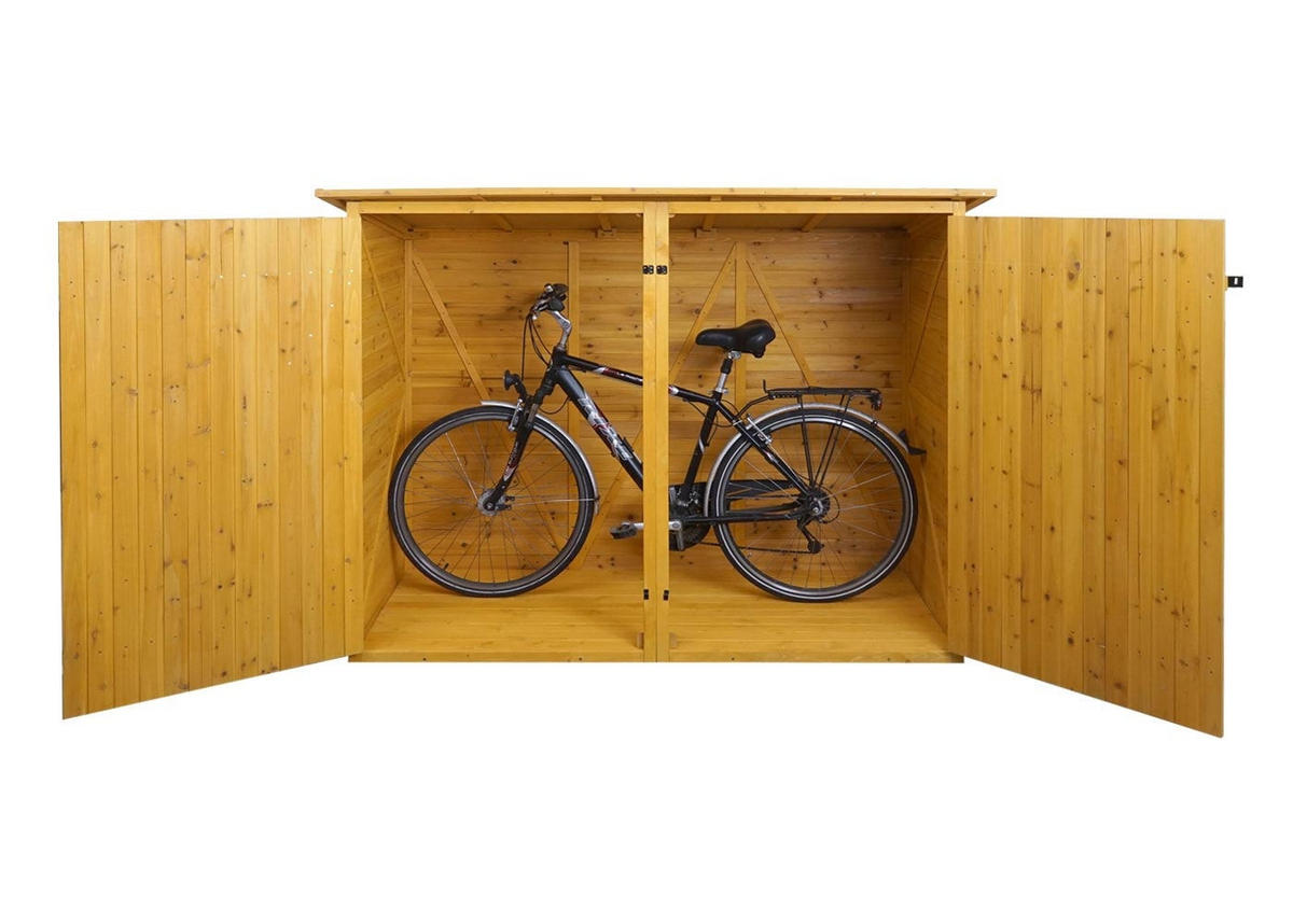 FAHRRADGARAGE 1er 152x184x98cm Braun - Braun, Holz (184/152/98cm) - PROREGAL