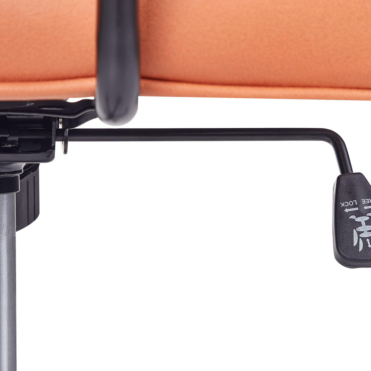 BÜROSTUHL Kunstleder Orange Pawnee - Orange, Textil/Metall (60/90/43cm) - Beliani