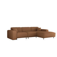 ECKSOFA Gloria In Artico - Braun, Holzwerkstoff/Textil (266/165cm) - Fun Möbel