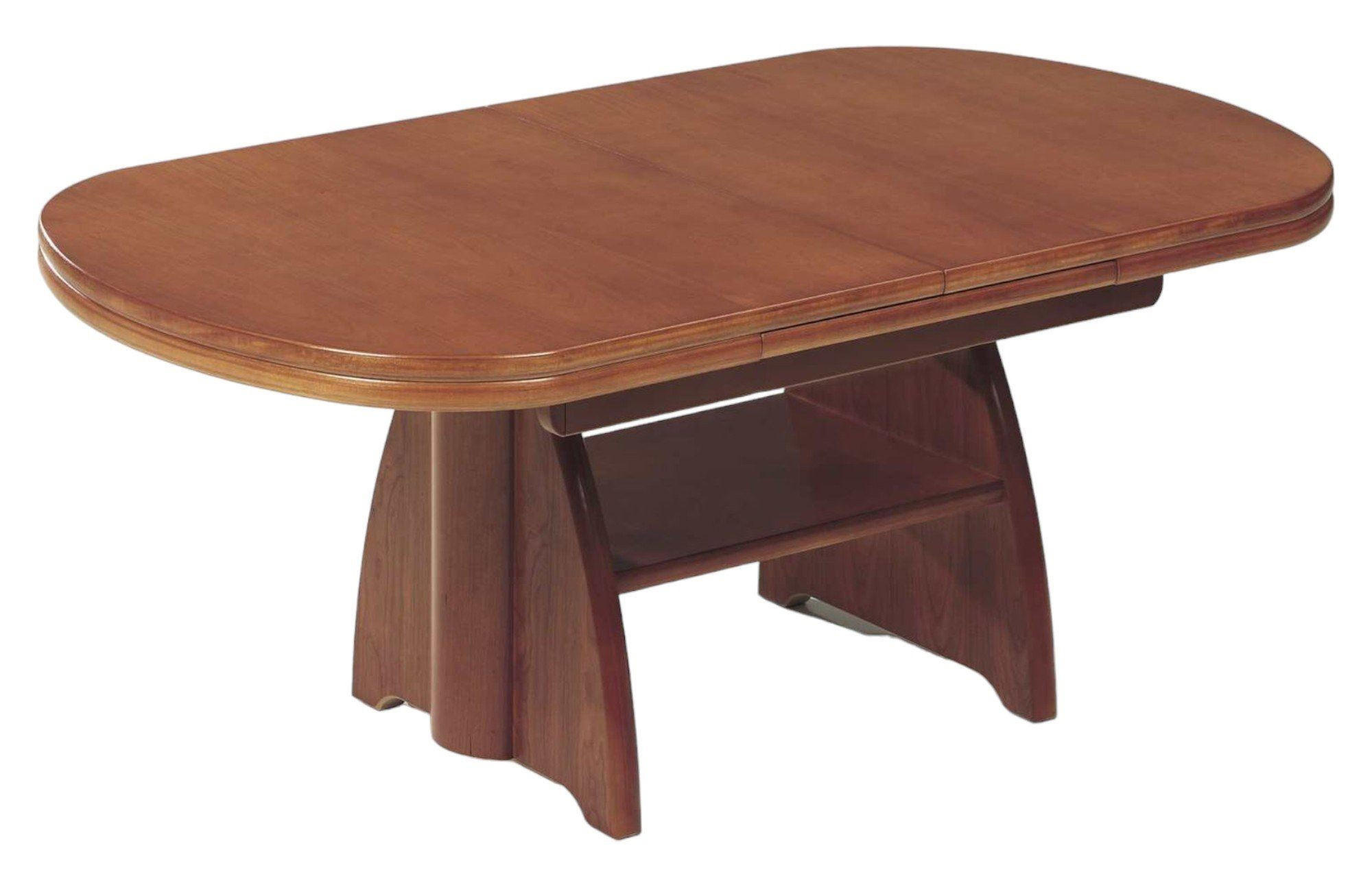 FUNKTIONSTISCH Calogera höhenverstellbar und ausziehbar 90(130,5) x 65 x 56-75 Couchtisch massiv Kirschbaum - Dunkelbraun, Holz (90/65/56cm) - 58aufmkessel