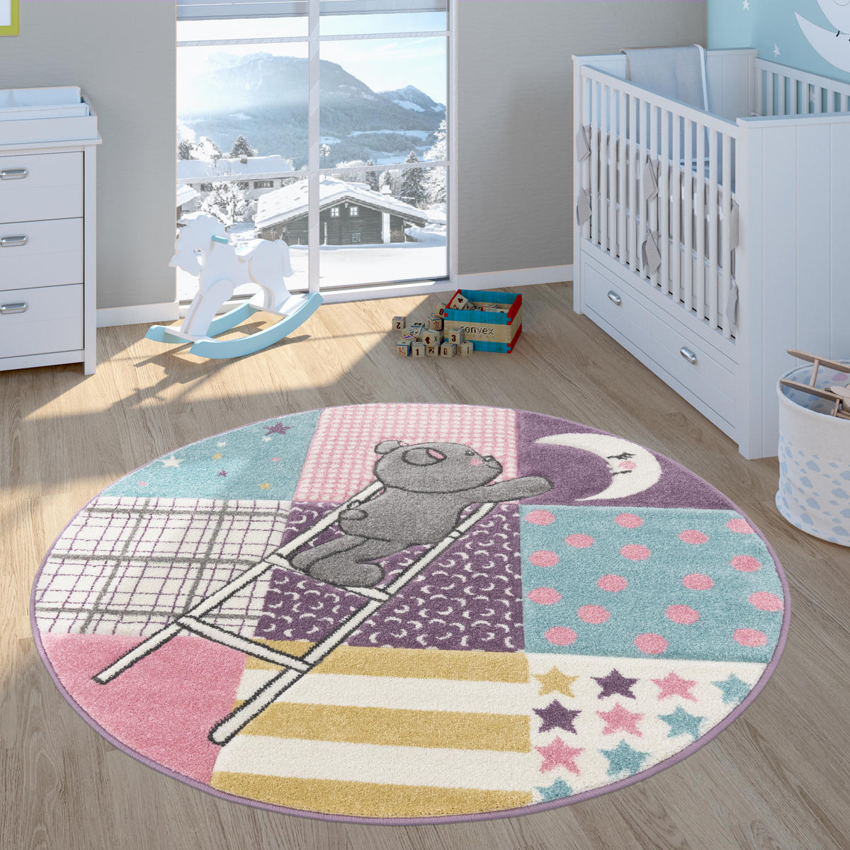 KINDERTEPPICH 120/120 cm Ela 399 - Pink, Textil (120/120cm) - Paco Home