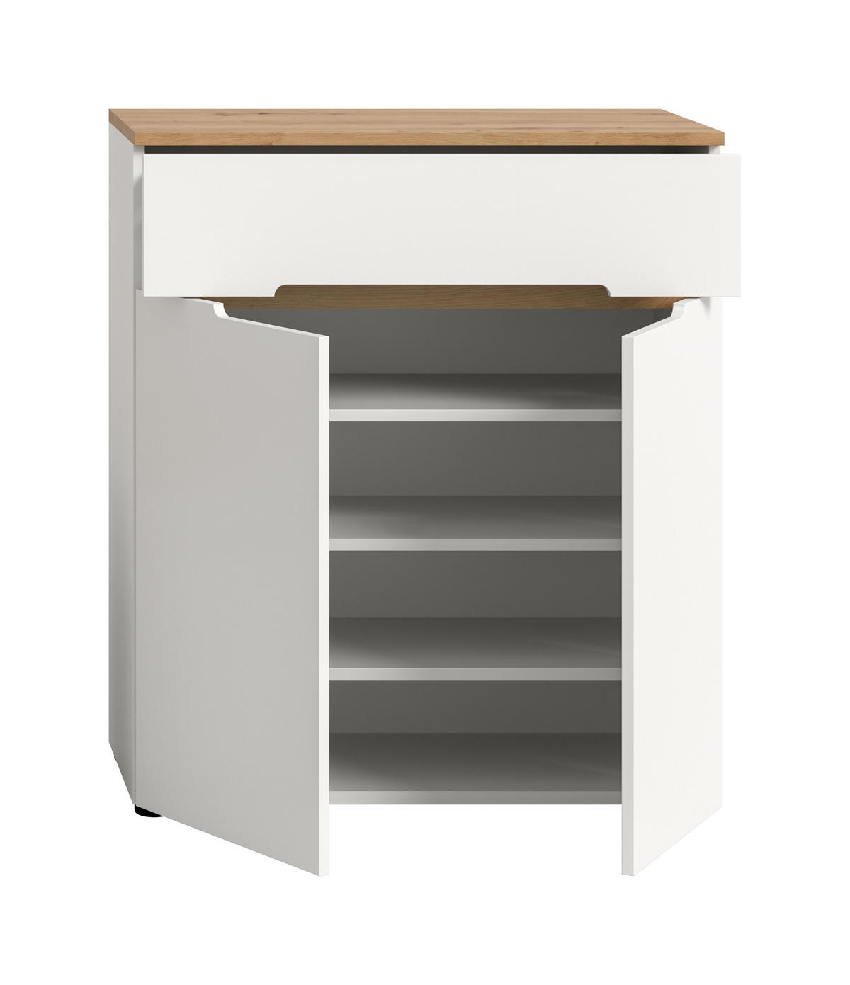 SCHUHKOMMODE Nova (B/H/T: 80x94x37 cm) in Weiß - Weiß, Holzwerkstoff (80/94/37cm) - Homes & Jones
