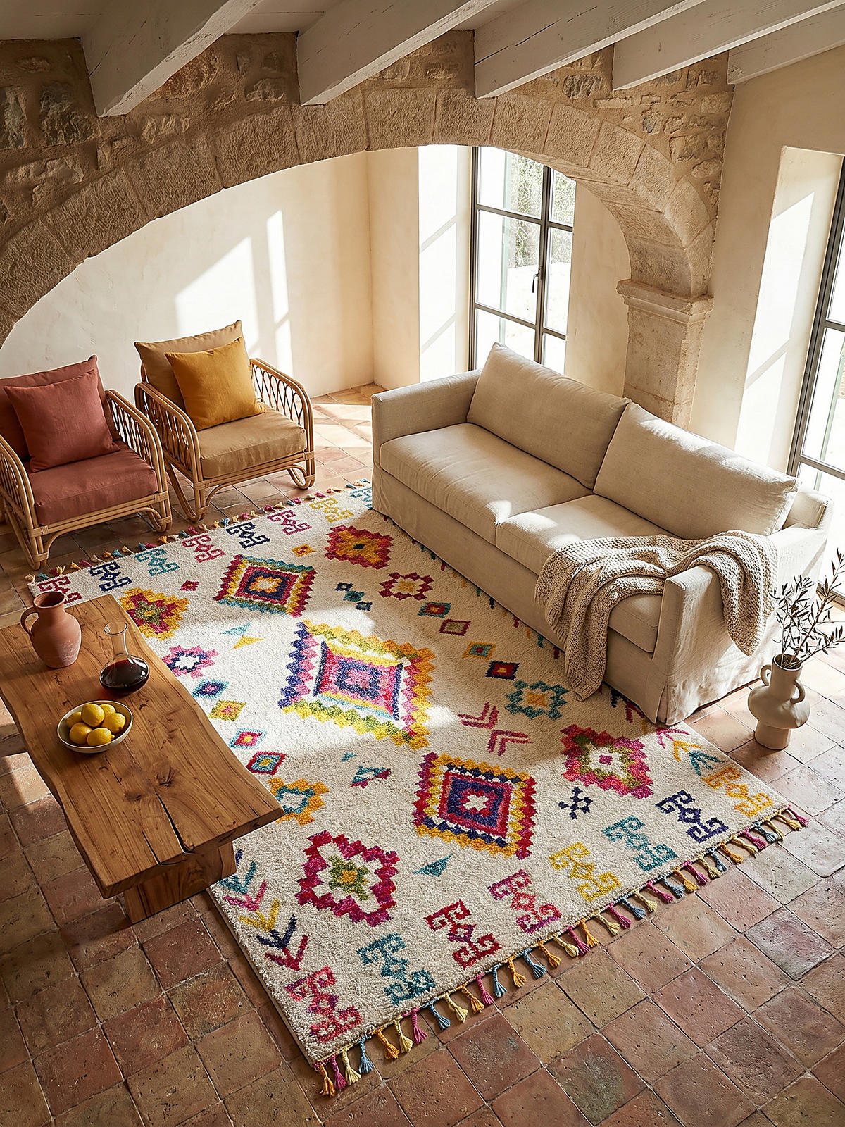 HOCHFLORTEPPICH ARUN 120/170 cm - Multicolor, Textil (170/120cm) - KADIMA DESIGN