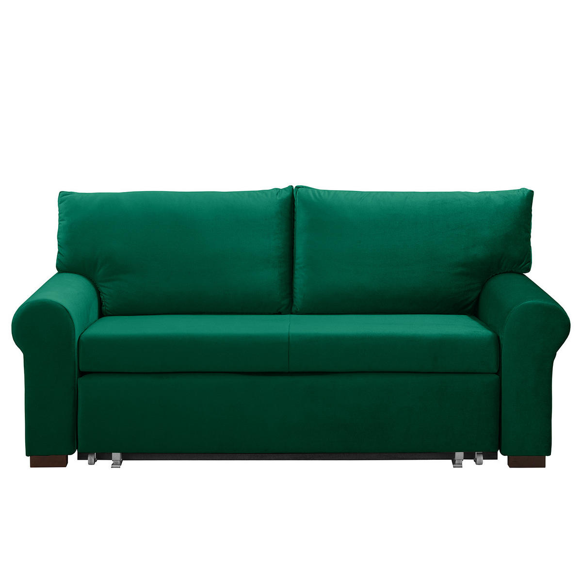 SCHLAFSOFA - Transparent/Grün, Birkenholz/Textil (205/95/90cm) - home24
