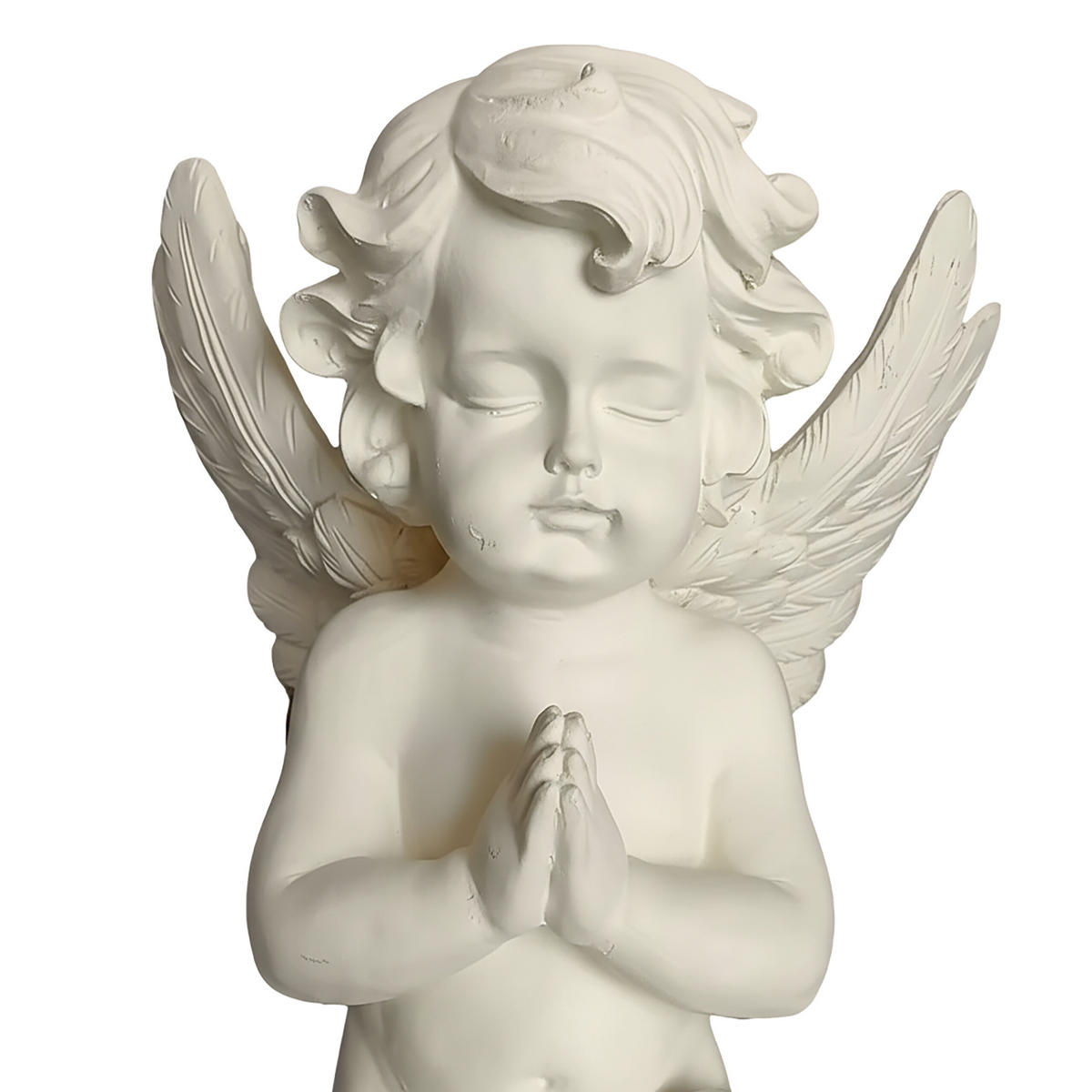 VRTNA figura angel - bela, umetna masa (22.5/36/18cm) - Relaxdays