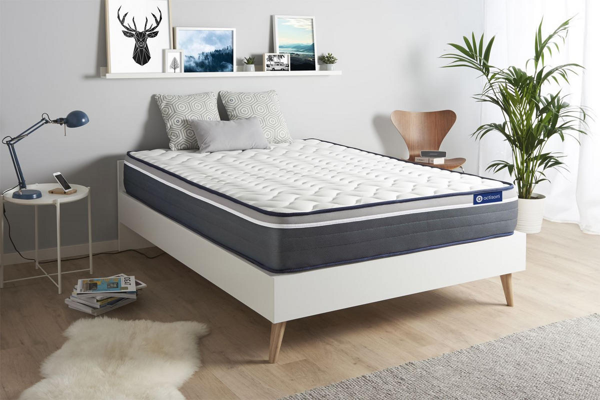 MATRATZE Actimemo plus Memory-Schaum 135 x 200 cm h4 - Weiß, Textil (135/200cm) - ACTISOM