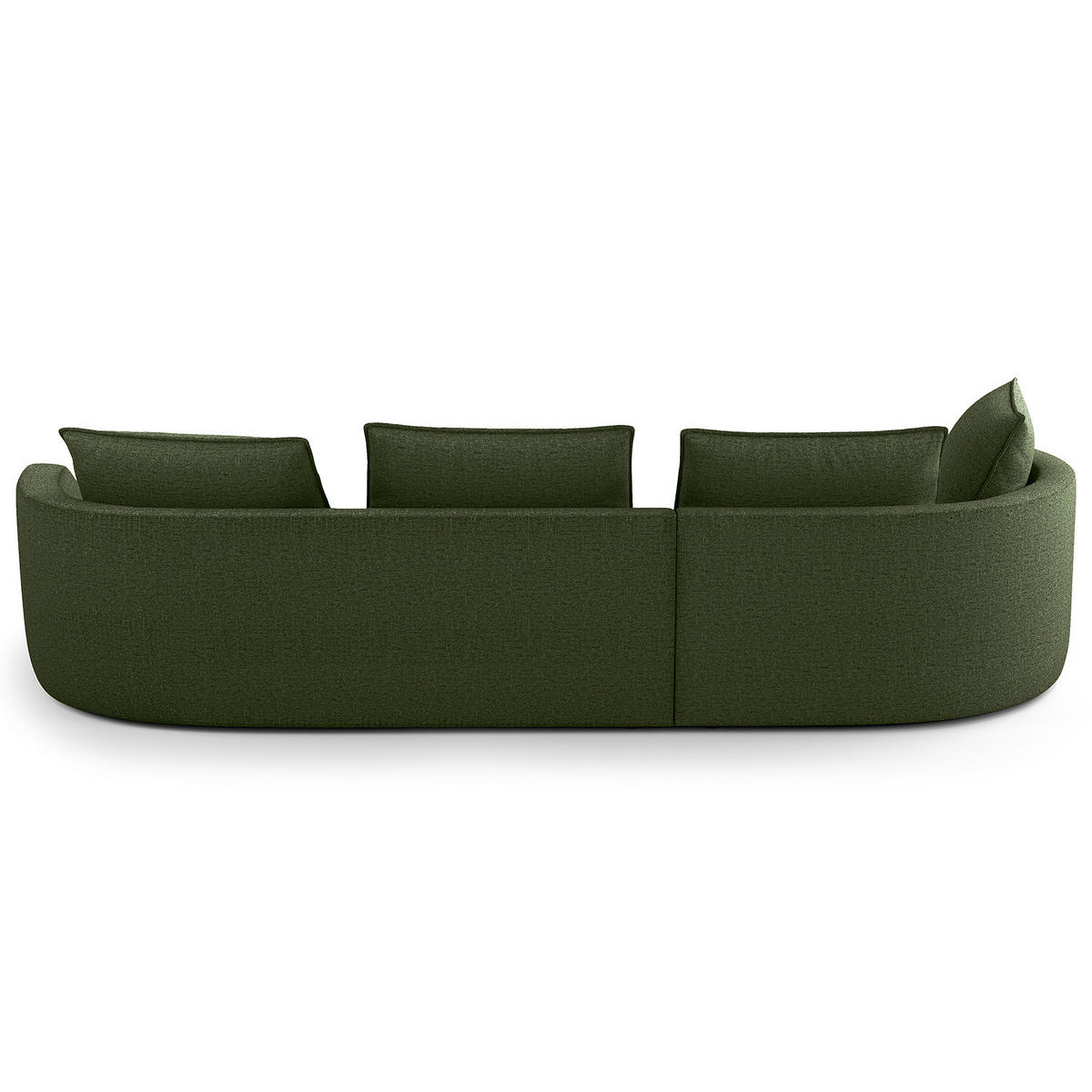 BIGSOFA - Schwarz/Grün, Kunststoff/Textil (322/82/154cm) - home24