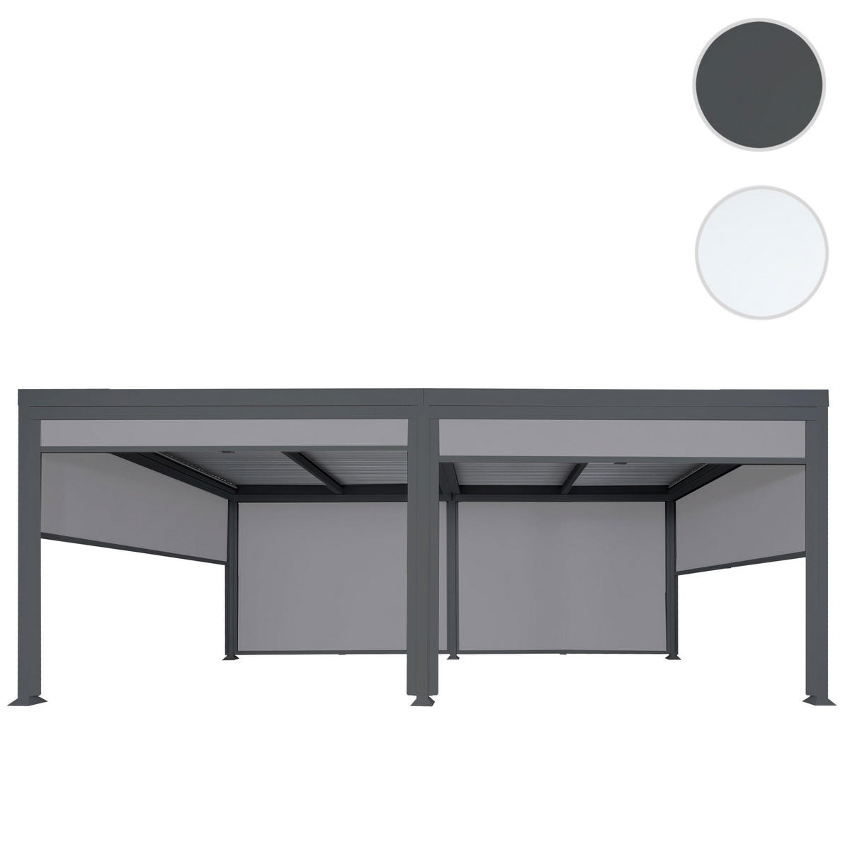 PERGOLA 6x Seitenwand für 3x6m 224x600x300cm Anthrazit - Anthrazit, Metall (600/224/300cm) - BERLINLODGE