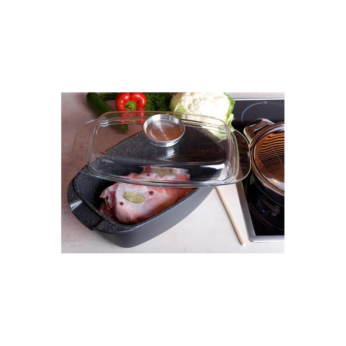BRÄTER Schwarz 32/22/10.6 cm KH1608 - Schwarz, Metall (32cm) - Kinghoff 