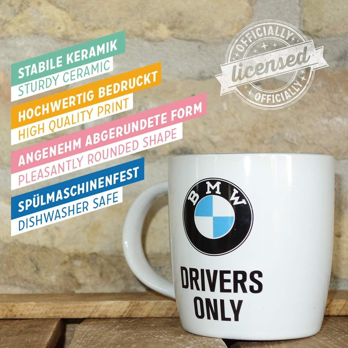 KAFFEETASSE 330 ml BMW Drivers Only - Multicolor, Keramik (0.33L) - Nostalgic-Art