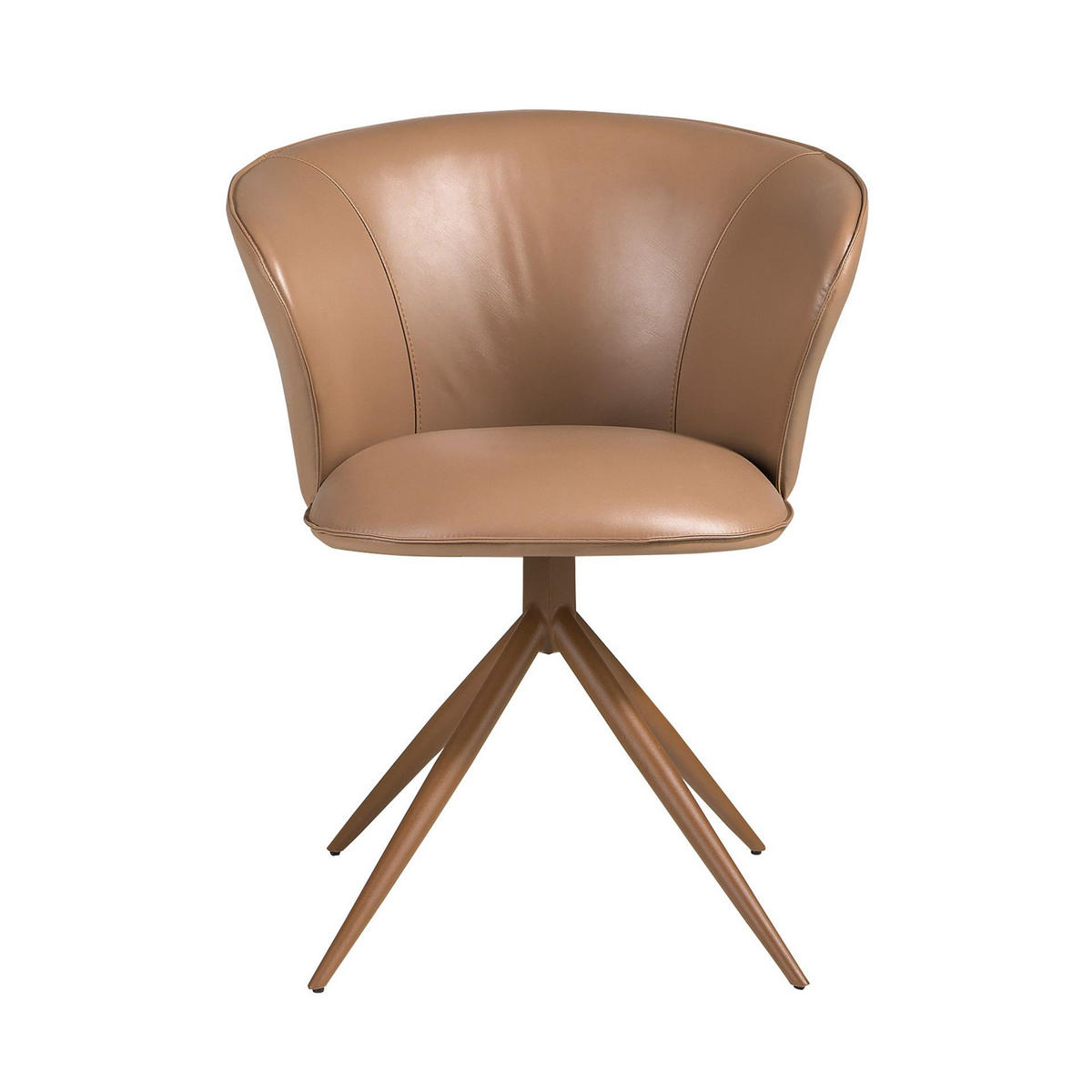 STUHL aus Kunstleder 65/65/79 cm - Beige/Braun, Leder/Textil (65/79/65cm) - ANGEL CERDA