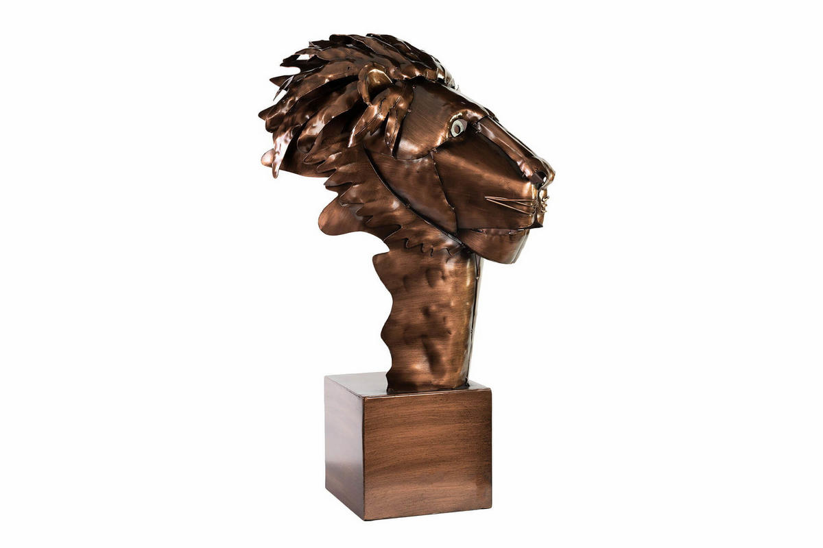 METALLSKULPTUR Braun 63/40 cm - Braun, Metall (2.3/40/35cm) - KUNSTLOFT